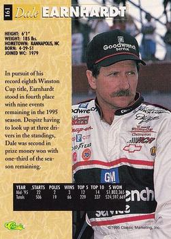 1995 Classic Five Sport #161 Dale Earnhardt Back