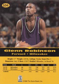 1996-97 Score Board All Sport PPF #104 Glenn Robinson Back