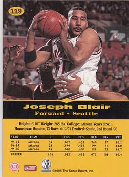 1996-97 Score Board All Sport PPF #119 Joseph Blair Back
