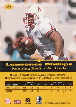 1996-97 Score Board All Sport PPF #131 Lawrence Phillips Back