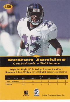 1996-97 Score Board All Sport PPF #159 DeRon Jenkins Back
