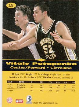1996-97 Score Board All Sport PPF #15 Vitaly Potapenko Back
