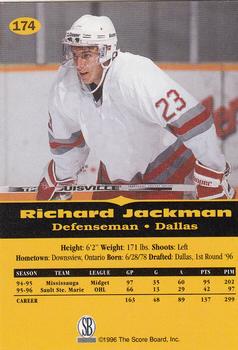 1996-97 Score Board All Sport PPF #174 Richard Jackman Back
