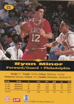 1996-97 Score Board All Sport PPF #21 Ryan Minor Back