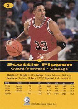 1996-97 Score Board All Sport PPF #2 Scottie Pippen Back