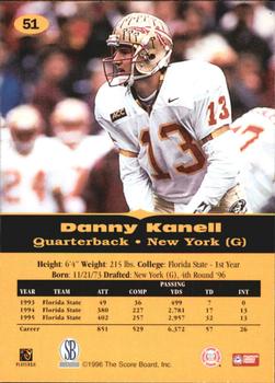 1996-97 Score Board All Sport PPF #51 Danny Kanell Back
