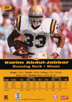 1996-97 Score Board All Sport PPF #59 Karim Abdul-Jabbar Back