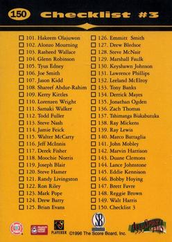 1996-97 Score Board All Sport PPF #150 Kobe Bryant Back