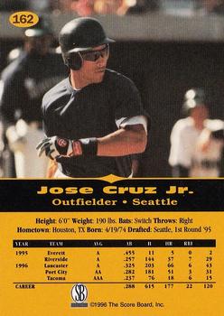 1996-97 Score Board All Sport PPF #162 Jose Cruz Jr. Back