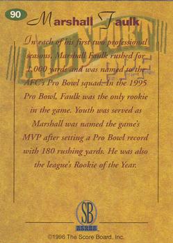 1996-97 Score Board All Sport PPF #90 Marshall Faulk Back