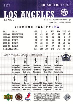 2002-03 UD SuperStars #123 Zigmund Palffy Back