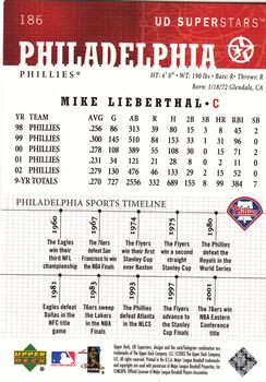2002-03 UD SuperStars #186 Mike Lieberthal Back