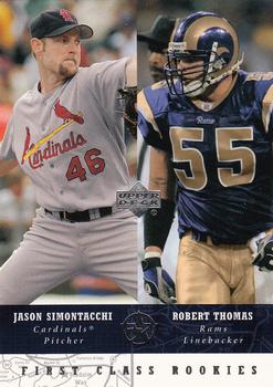 2002-03 UD SuperStars #292 Jason Simontacchi / Robert Thomas Front