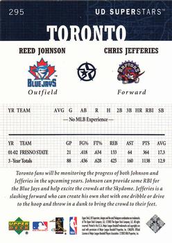 2002-03 UD SuperStars #295 Reed Johnson / Chris Jefferies Back