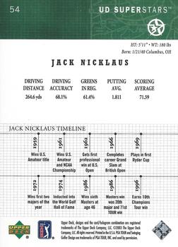 2002-03 UD SuperStars #54 Jack Nicklaus Back