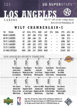2002-03 UD SuperStars #121 Wilt Chamberlain Back