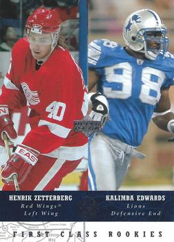 2002-03 UD SuperStars #268 Henrik Zetterberg / Kalimba Edwards Front