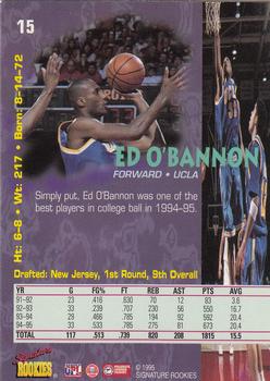 1995 Signature Rookies Tetrad #15 Ed O'Bannon Back