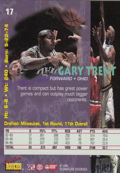 1995 Signature Rookies Tetrad #17 Gary Trent Back