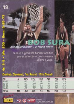 1995 Signature Rookies Tetrad #19 Bob Sura Back