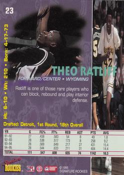 1995 Signature Rookies Tetrad #23 Theo Ratliff Back