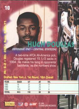 1995 Signature Rookies Tetrad #10 Hugh Douglas Back