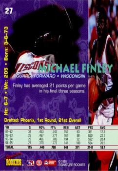 1995 Signature Rookies Tetrad #27 Michael Finley Back