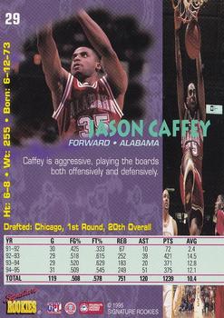 1995 Signature Rookies Tetrad #29 Jason Caffey Back