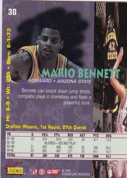 1995 Signature Rookies Tetrad #30 Mario Bennett Back
