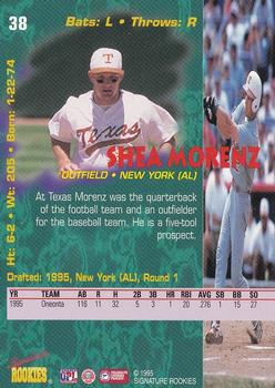 1995 Signature Rookies Tetrad #38 Shea Morenz Back