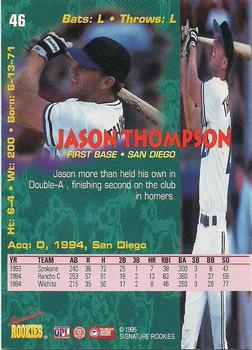 1995 Signature Rookies Tetrad #46 Jason Thompson Back