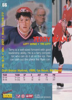 1995 Signature Rookies Tetrad #66 Terry Ryan Back