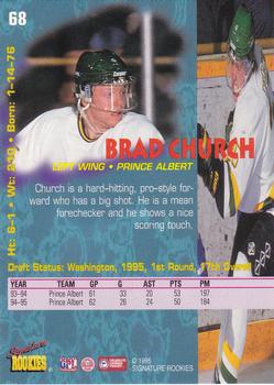 1995 Signature Rookies Tetrad #68 Brad Church Back