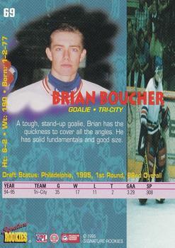1995 Signature Rookies Tetrad #69 Brian Boucher Back