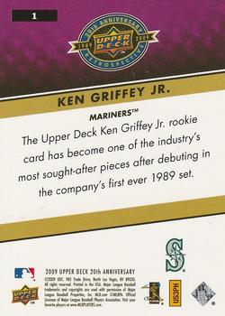 2009 Upper Deck 20th Anniversary #1 Ken Griffey Jr. Back