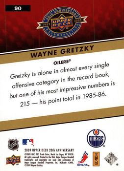 2009 Upper Deck 20th Anniversary #90 Wayne Gretzky Back