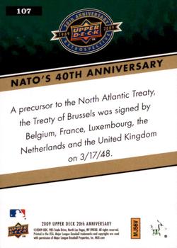 2009 Upper Deck 20th Anniversary #107 NATO's 40th Anniversary Back
