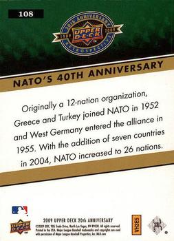2009 Upper Deck 20th Anniversary #108 NATO's 40th Anniversary Back
