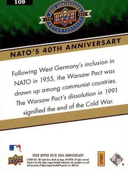 2009 Upper Deck 20th Anniversary #109 NATO's 40th Anniversary Back