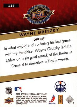 2009 Upper Deck 20th Anniversary #115 Wayne Gretzky Back