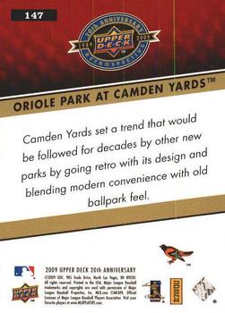 2009 Upper Deck 20th Anniversary #147 Oriole Park At Camden Yards Back