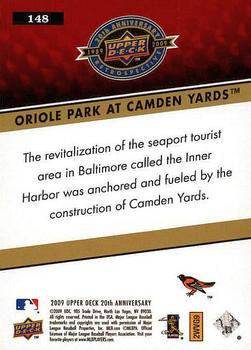 2009 Upper Deck 20th Anniversary #148 Oriole Park At Camden Yards Back