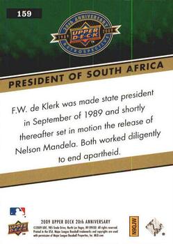 2009 Upper Deck 20th Anniversary #159 Nelson Mandela Back