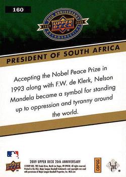 2009 Upper Deck 20th Anniversary #160 Nelson Mandela Back