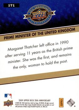 2009 Upper Deck 20th Anniversary #171 Margaret Thatcher Back