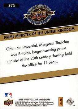 2009 Upper Deck 20th Anniversary #173 Margaret Thatcher Back