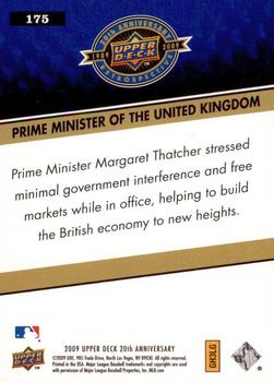 2009 Upper Deck 20th Anniversary #175 Margaret Thatcher Back