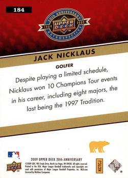 2009 Upper Deck 20th Anniversary #184 Jack Nicklaus Back