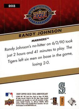 2009 Upper Deck 20th Anniversary #203 Randy Johnson Back