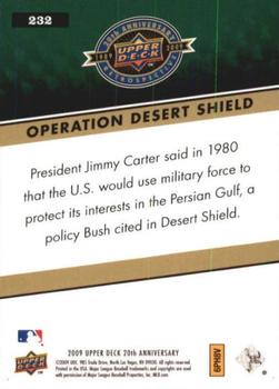 2009 Upper Deck 20th Anniversary #232 Operation Desert Shield Back